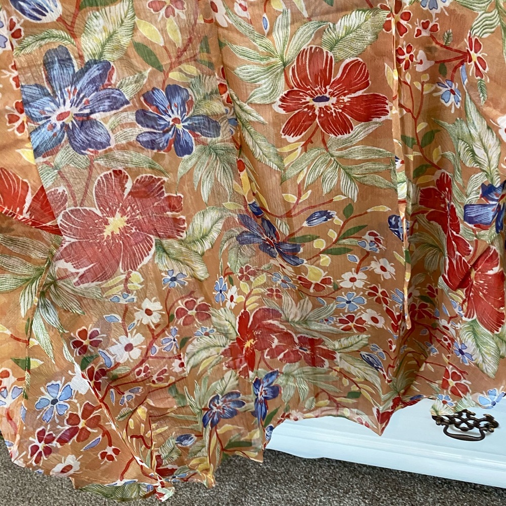 Floral Chiffon Cover Up/Dress - Picture 6 of 12